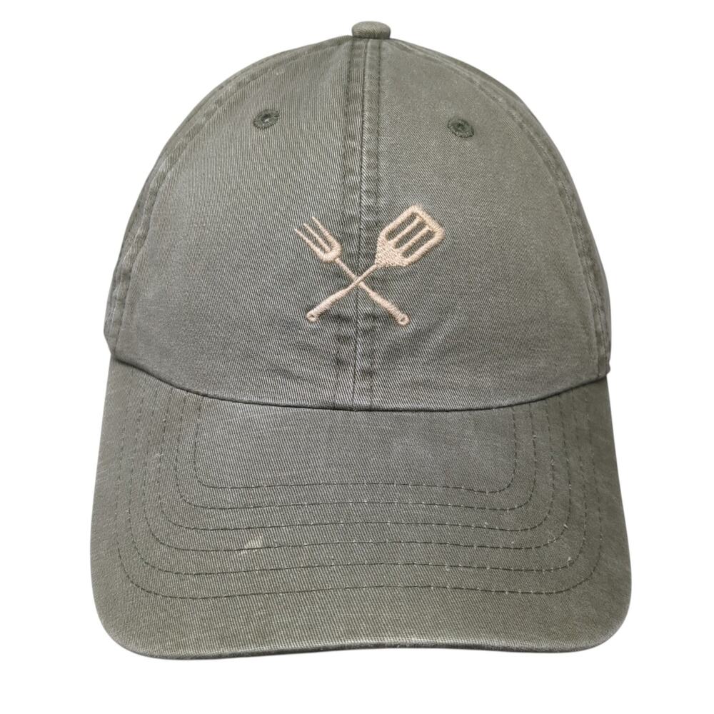 Grill Master Slideback Hat Green One Size Adjustable Embroidered Wemco